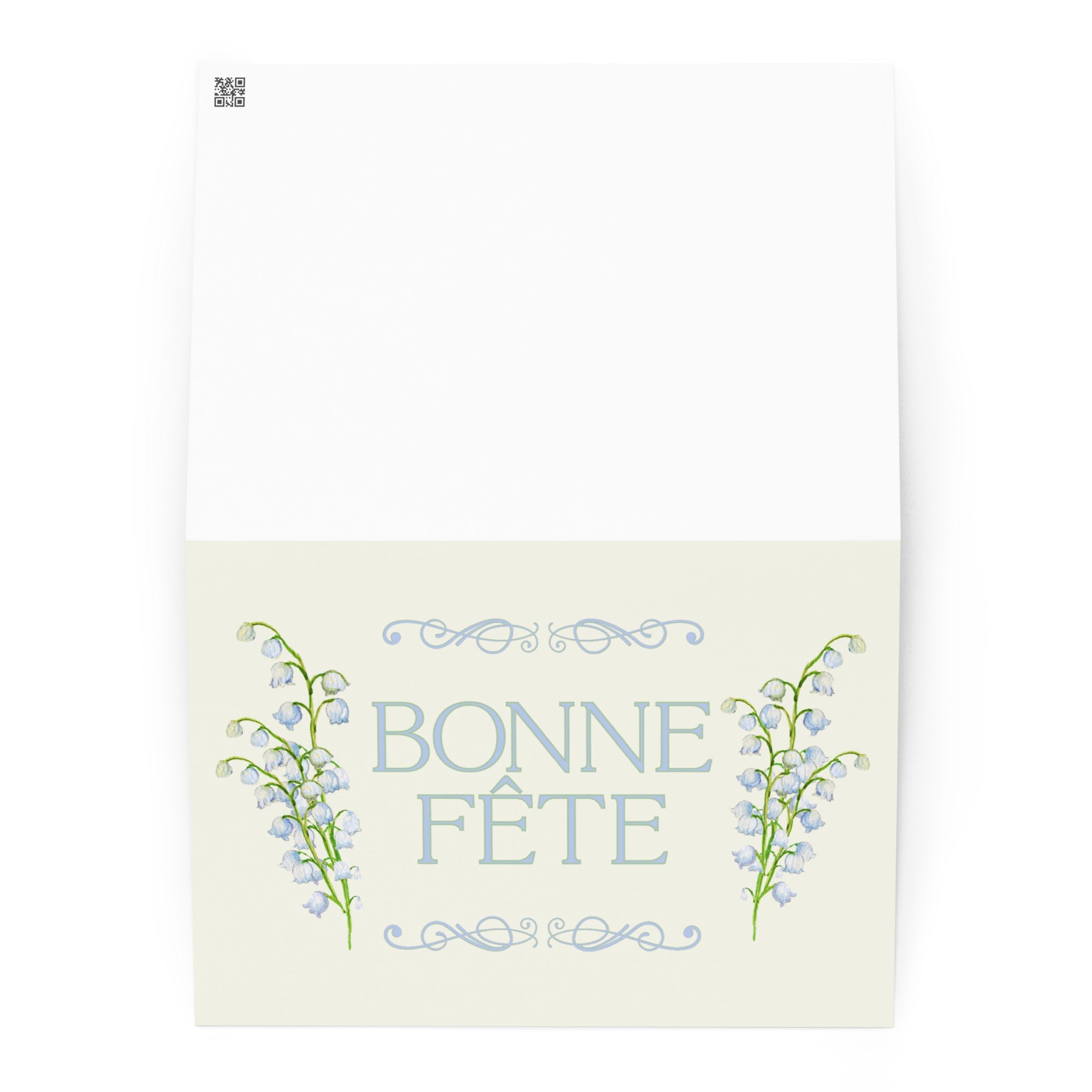 Bonne fête name day Greeting card, elegant floral design, blank inside with envelope Greeting card La Vie Bien Bonne fête name day Greeting card, elegant floral design, blank inside with envelope