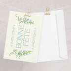 Bonne fête name day Greeting card, elegant floral design, blank inside with envelope Greeting card La Vie Bien Bonne fête name day Greeting card, elegant floral design, blank inside with envelope