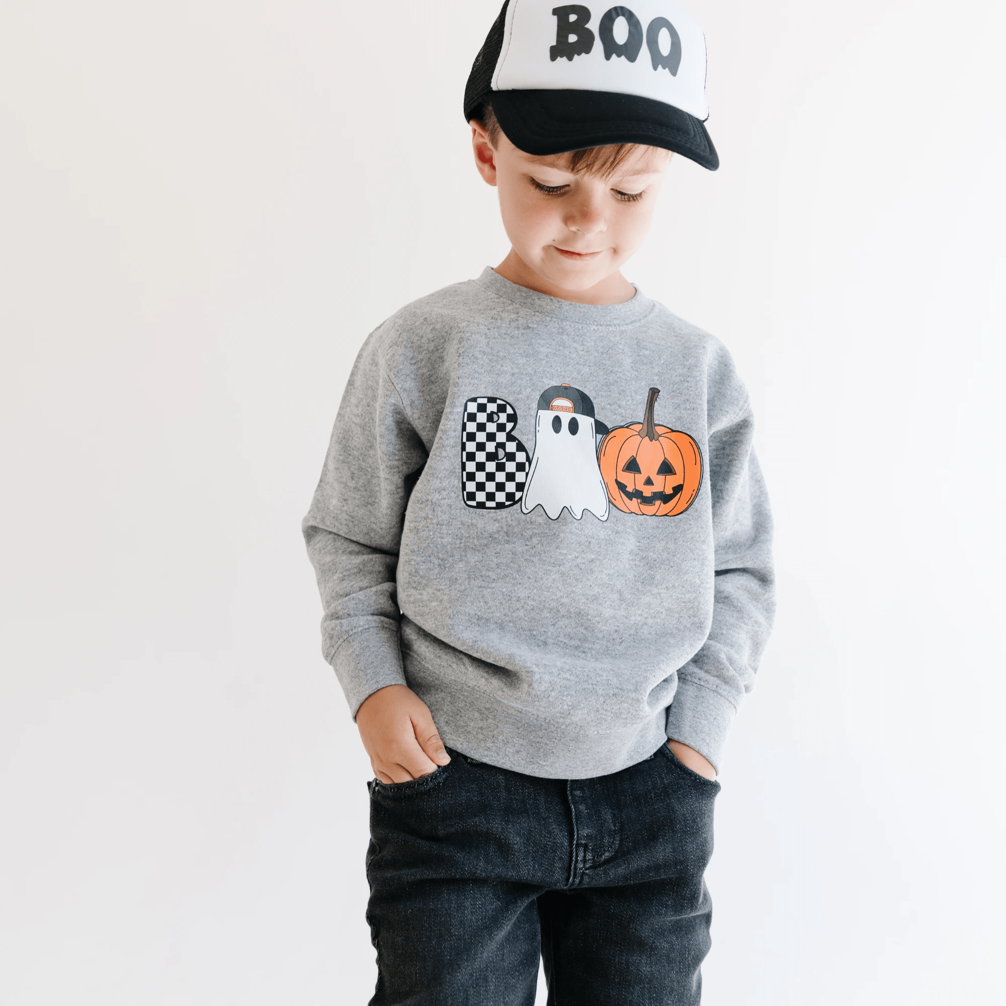 Boo to You toddler and youth Sweatshirt, Halloween collection by Benny and Ray Apparel