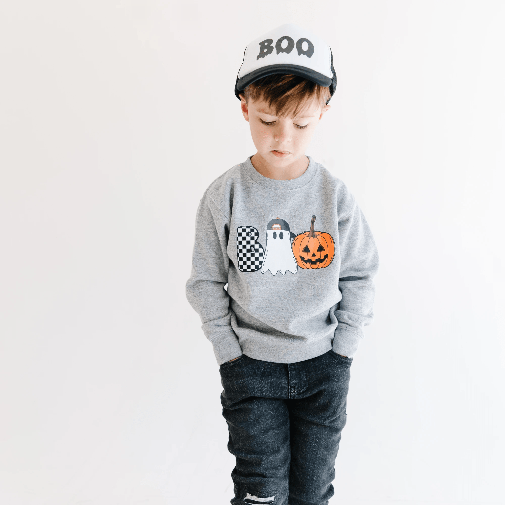 Boo to You toddler and youth Sweatshirt, Halloween collection by Benny and Ray Apparel