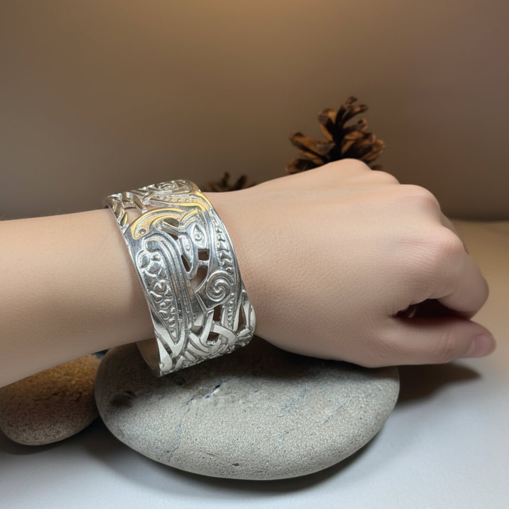 Book of Kells Celtic Knot Cuff Bracelet - Handmade in Scotland Cuff Bracelet La Vie Bien Book of Kells Celtic Knot Cuff Bracelet - Handmade in Scotland