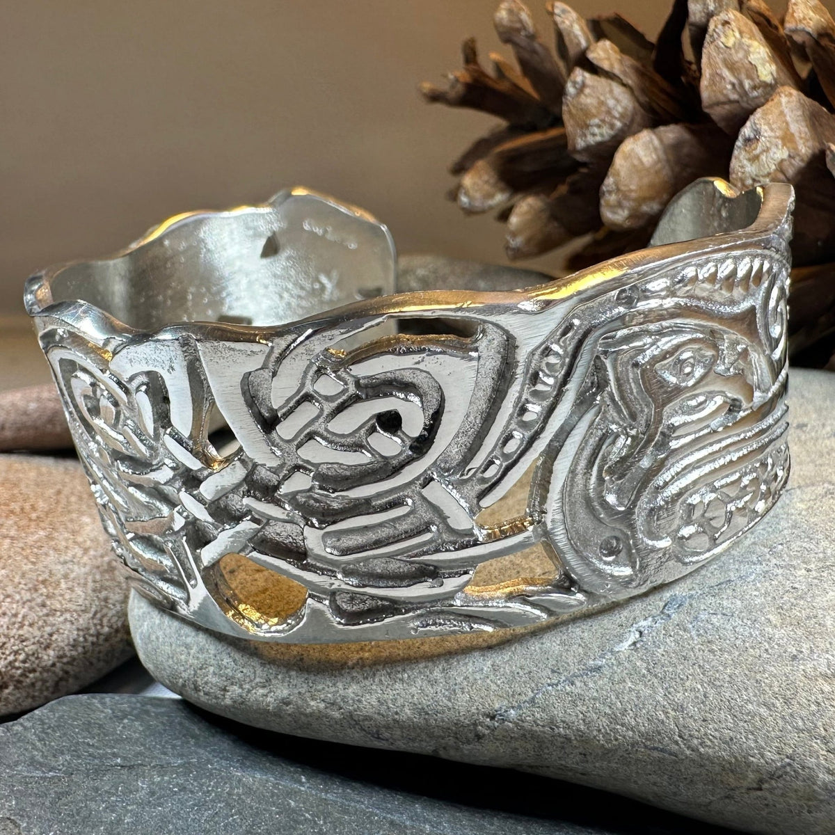 Book of Kells Celtic Knot Cuff Bracelet - Handmade in Scotland Cuff Bracelet La Vie Bien Book of Kells Celtic Knot Cuff Bracelet - Handmade in Scotland