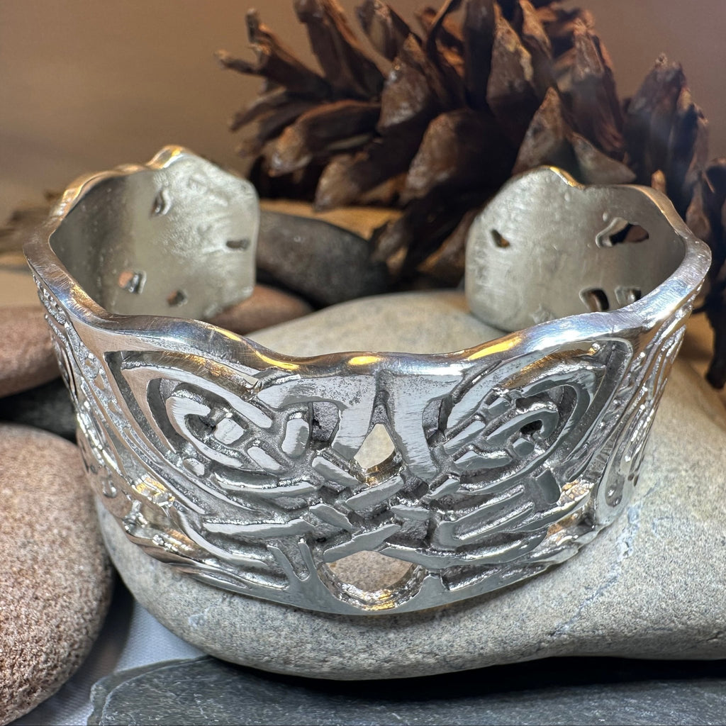 Book of Kells Celtic Knot Cuff Bracelet - Handmade in Scotland Cuff Bracelet La Vie Bien Book of Kells Celtic Knot Cuff Bracelet - Handmade in Scotland