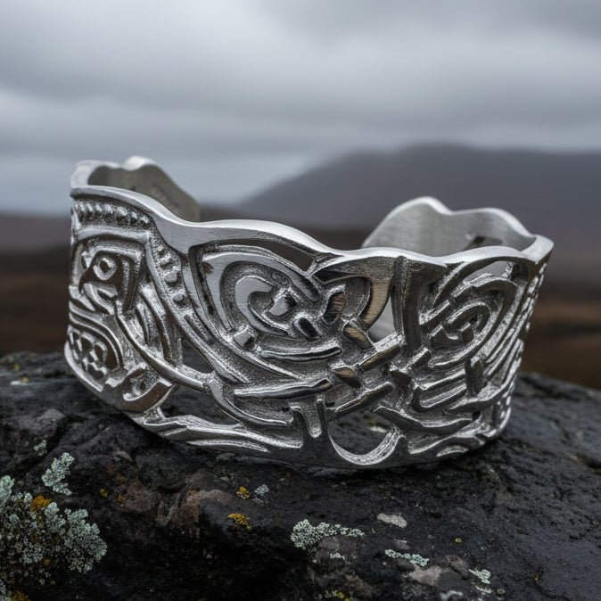 Book of Kells Celtic Knot Cuff Bracelet - Handmade in Scotland Cuff Bracelet La Vie Bien Book of Kells Celtic Knot Cuff Bracelet - Handmade in Scotland