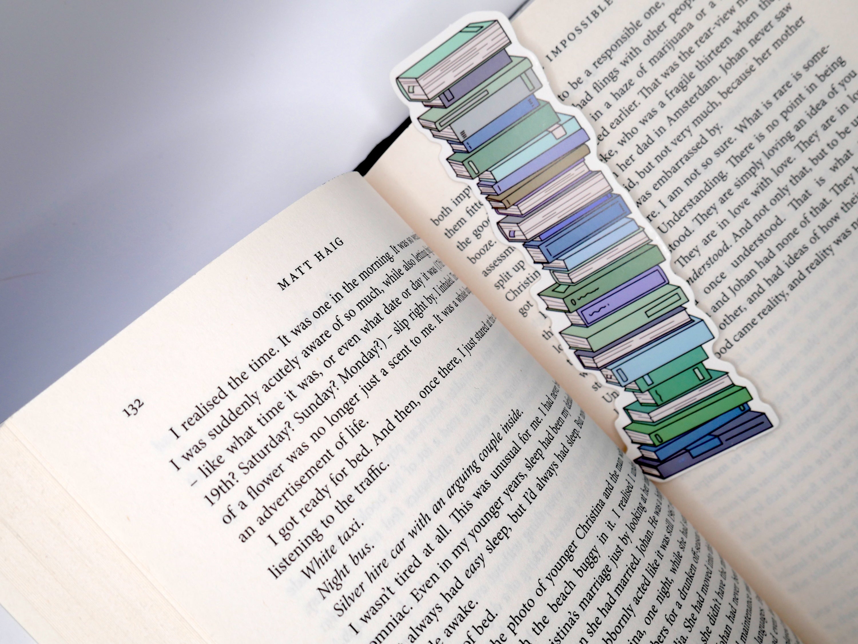 A Reader's Book Stack Paper Bookmarks (Set of 3)
