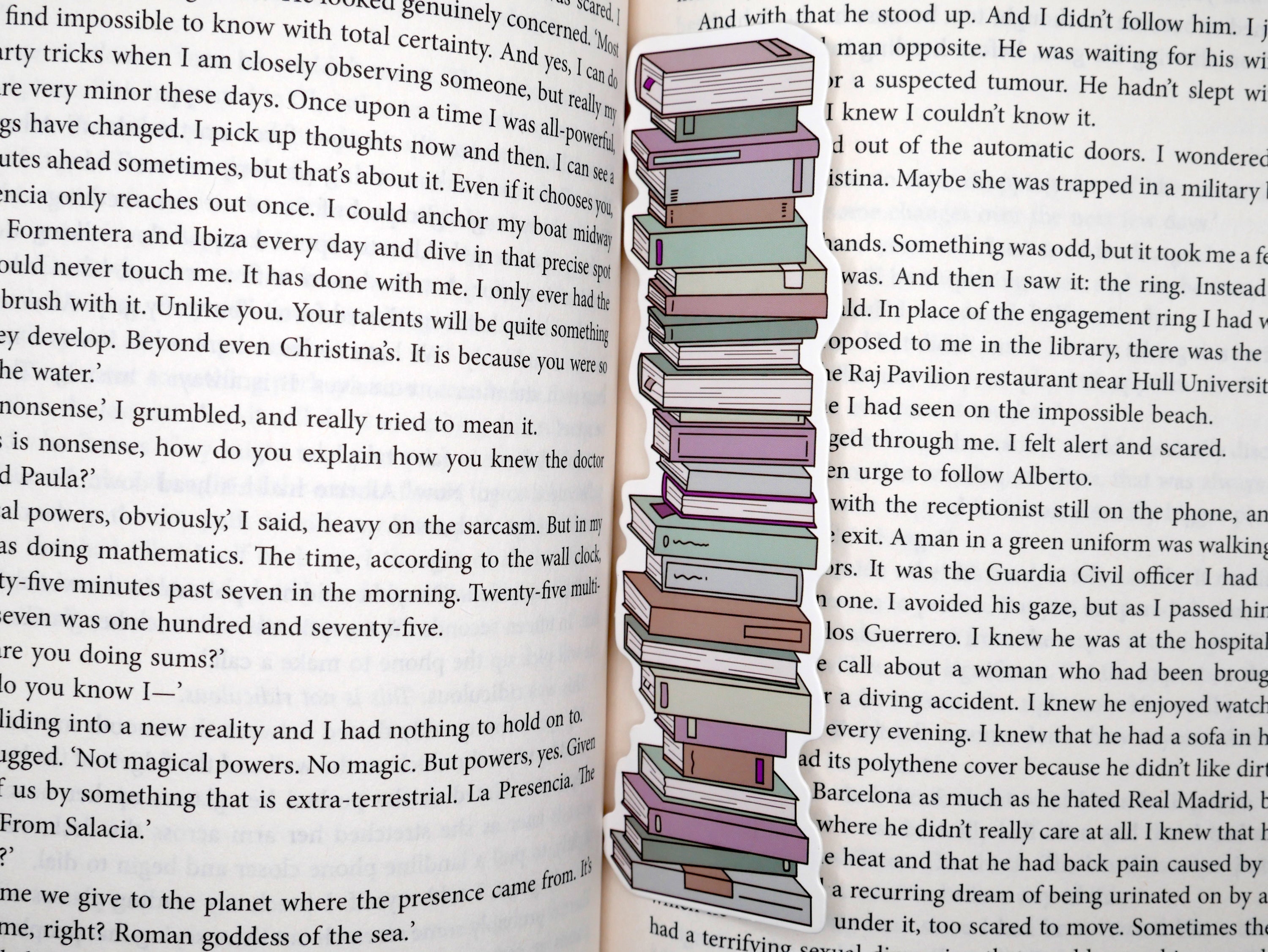 A Reader's Book Stack Paper Bookmarks (Set of 3)