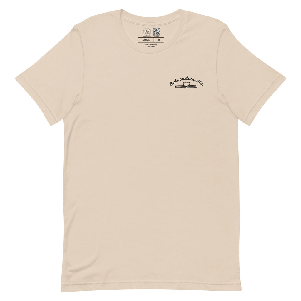 Books Create Empathy Embroidered Classic Tee by Kind Cotton