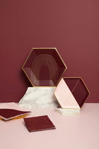 Bordeaux - Maroon Chain Link Cocktail Paper Napkins by Harlow & Grey