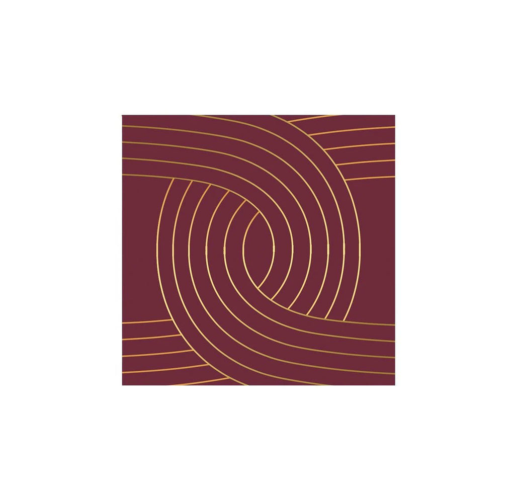 Bordeaux - Maroon Chain Link Cocktail Paper Napkins by Harlow & Grey