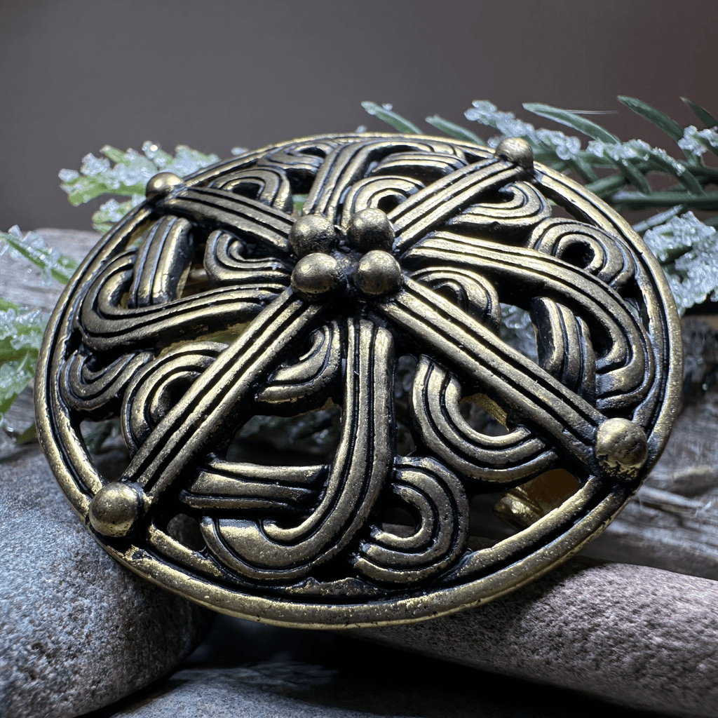 Borre Viking Brooch - Bronze Historical Reproduction Pin Brooch La Vie Bien Borre Viking Brooch - Bronze Historical Reproduction Pin