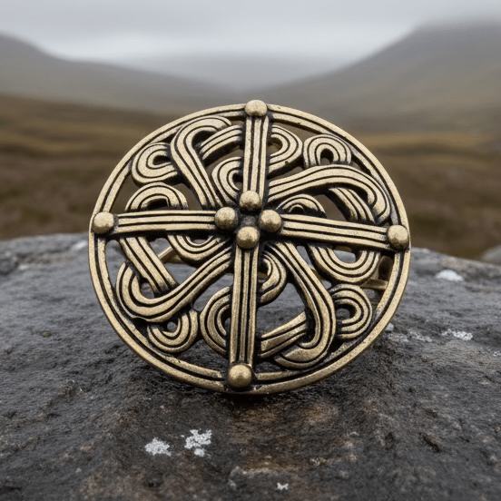 Borre Viking Brooch - Bronze Historical Reproduction Pin Brooch La Vie Bien Borre Viking Brooch - Bronze Historical Reproduction Pin