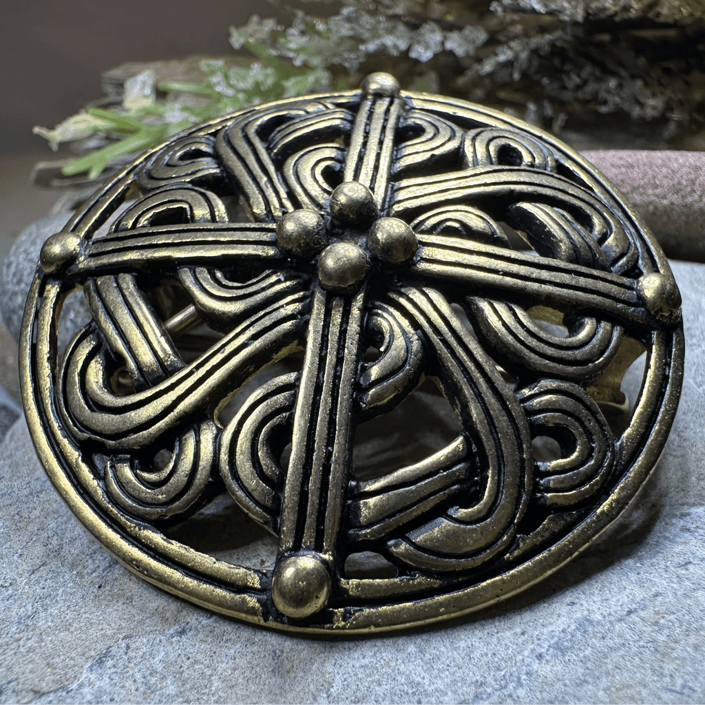 Borre Viking Brooch - Bronze Historical Reproduction Pin Brooch La Vie Bien Borre Viking Brooch - Bronze Historical Reproduction Pin
