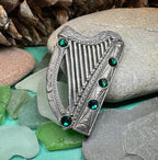 Boru Celtic Harp Brooch - Irish Jewelry Brooch La Vie Bien Boru Celtic Harp Brooch - Irish Jewelry