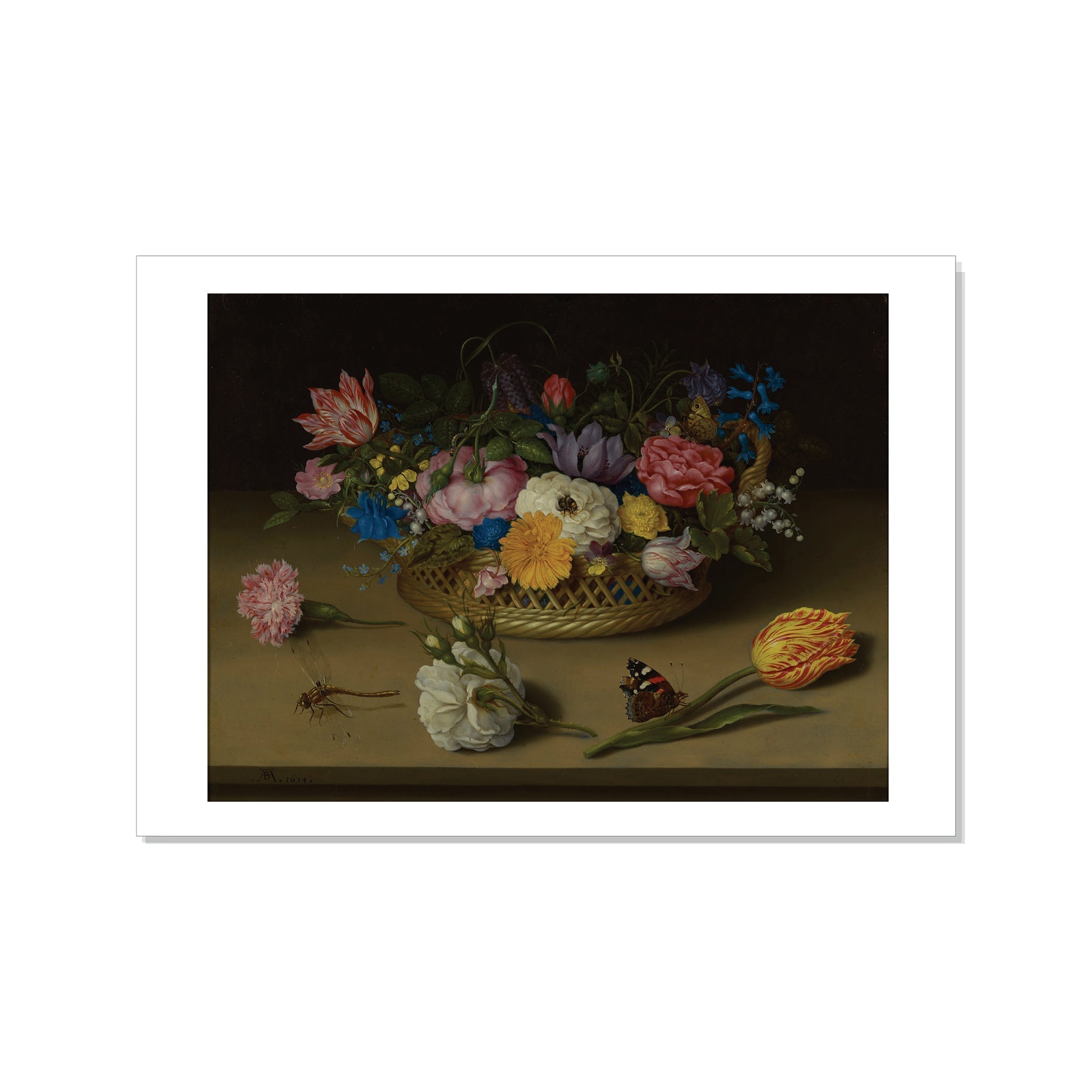 Bosschaert the Elder - Flower Still Life - Postcard STATIONERY La Vie Bien Bosschaert the Elder - Flower Still Life - Postcard