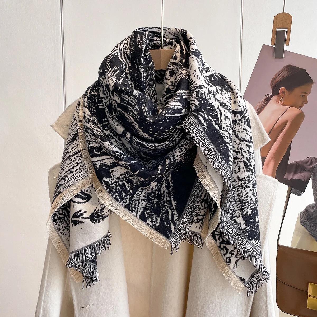 Botanical Pattern Scarf Cashmere Scarf La Vie Bien Botanical Pattern Scarf