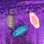 Bought This Gay Keychain With My Gay Money Motel Style Keychain in White by The Bullish Store