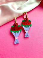 Bouquet of Roses Acrylic Earrings Earrings La Vie Bien Bouquet of Roses Acrylic Earrings