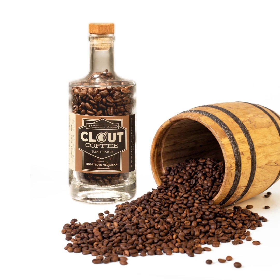 Bourbon Whiskey | Whole Bean Gift Bottle 10oz by Clout Coffee