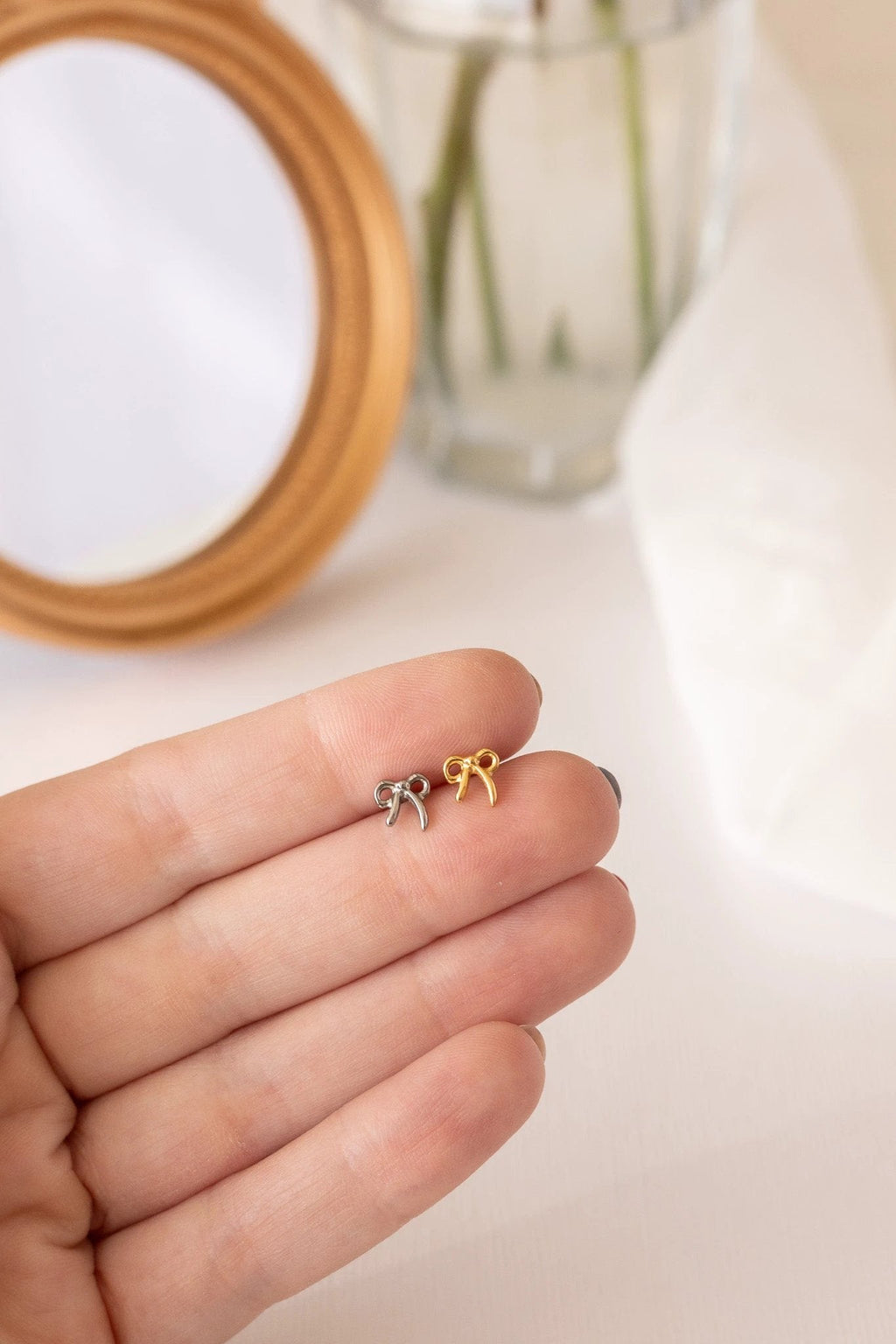 Bow Flat Back Stud 2.0 by Rose & Clay