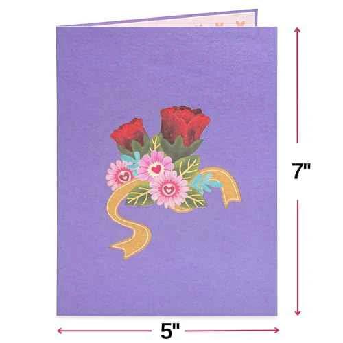 Box of Roses Pop Up Card - 5" x 7" by Paper Love