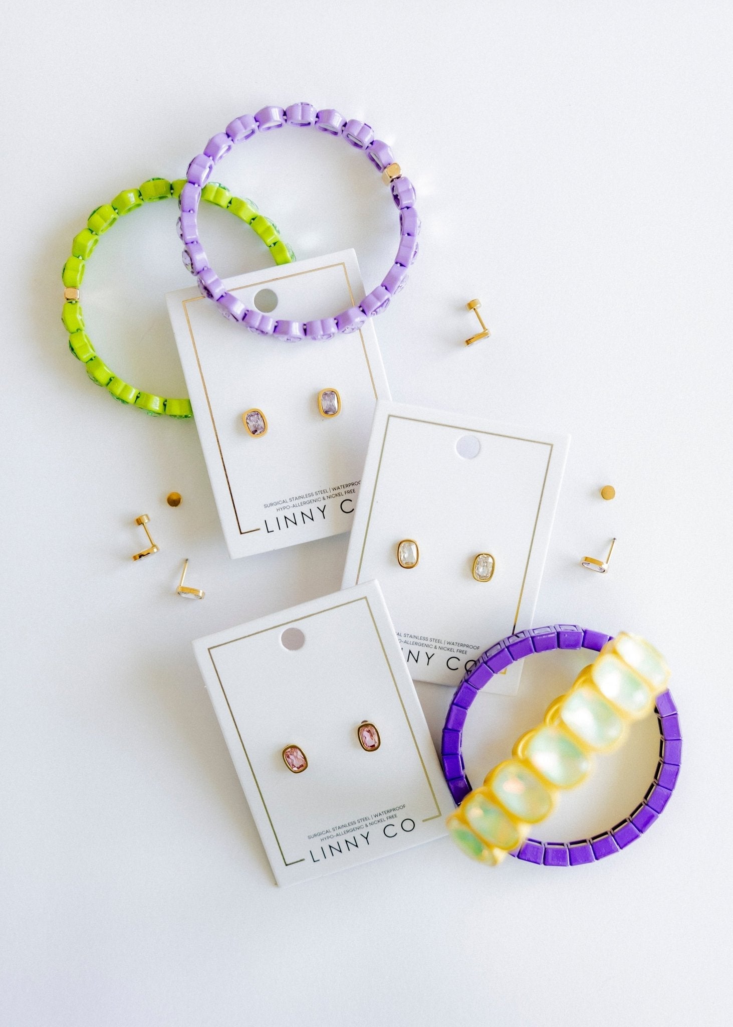 Bracelet - Candy Gem Heart Lime