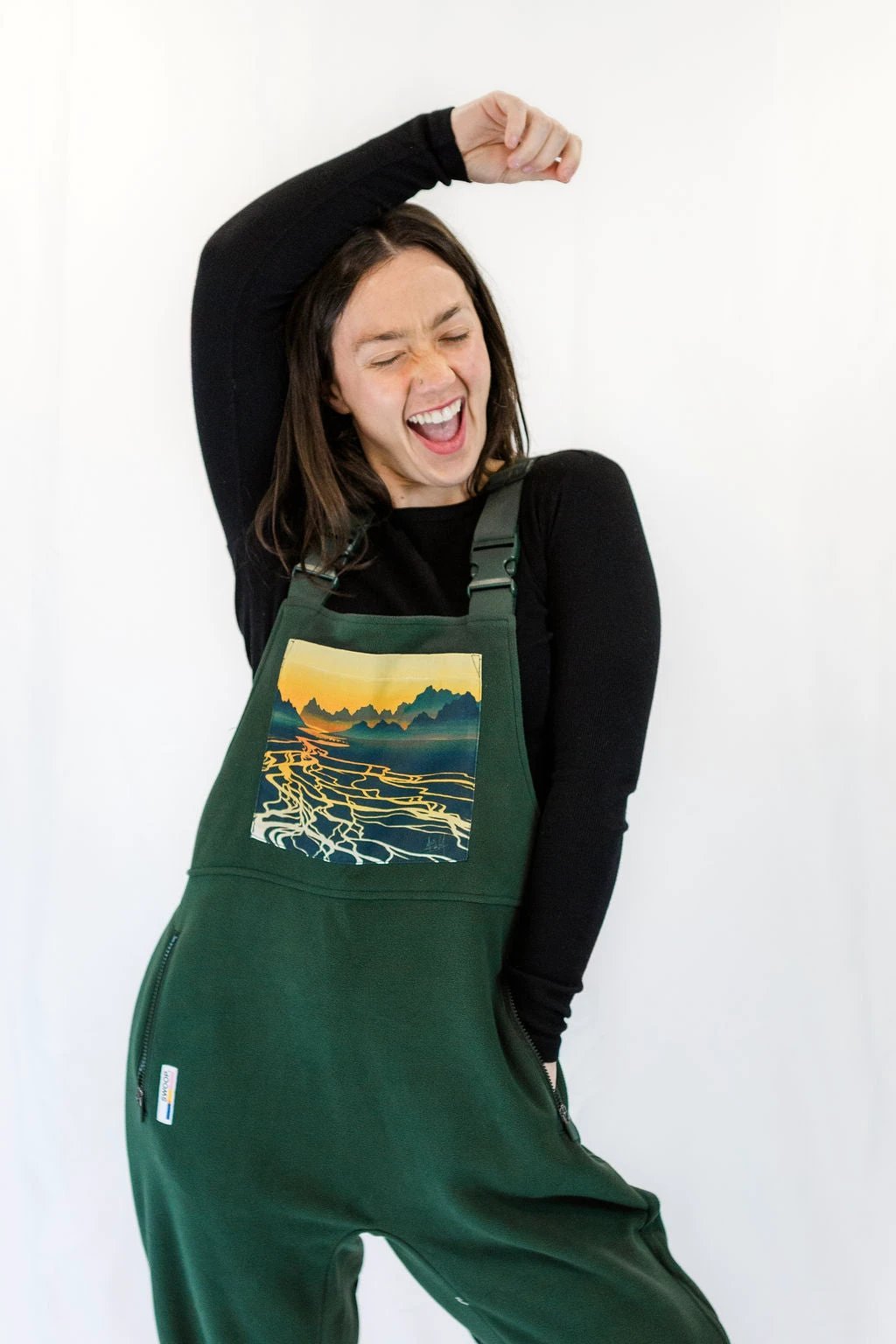 Braided River Fleece Overalls by wearswoop.com