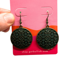 Brass Boho Chic Round Drop Earrings by The Bullish Store