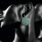 Brass Boho Chic Round Drop Earrings by The Bullish Store