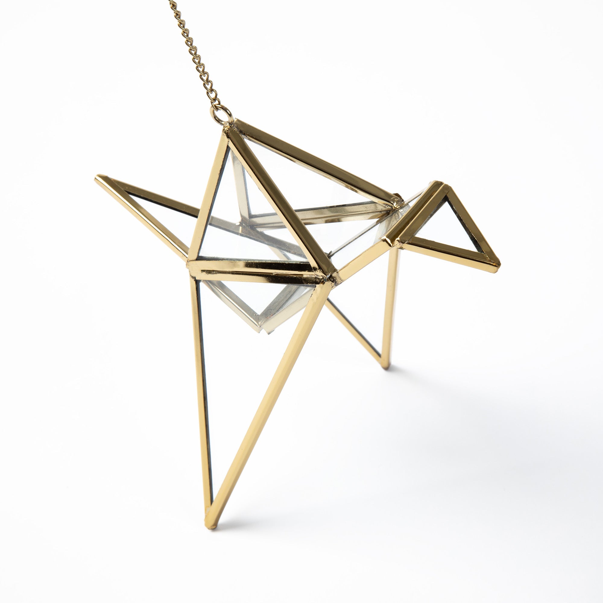 Brass Crane Ornament Animal-themed Ornament La Vie Bien Brass Crane Ornament