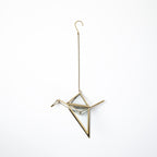 Brass Crane Ornament Animal-themed Ornament La Vie Bien Brass Crane Ornament