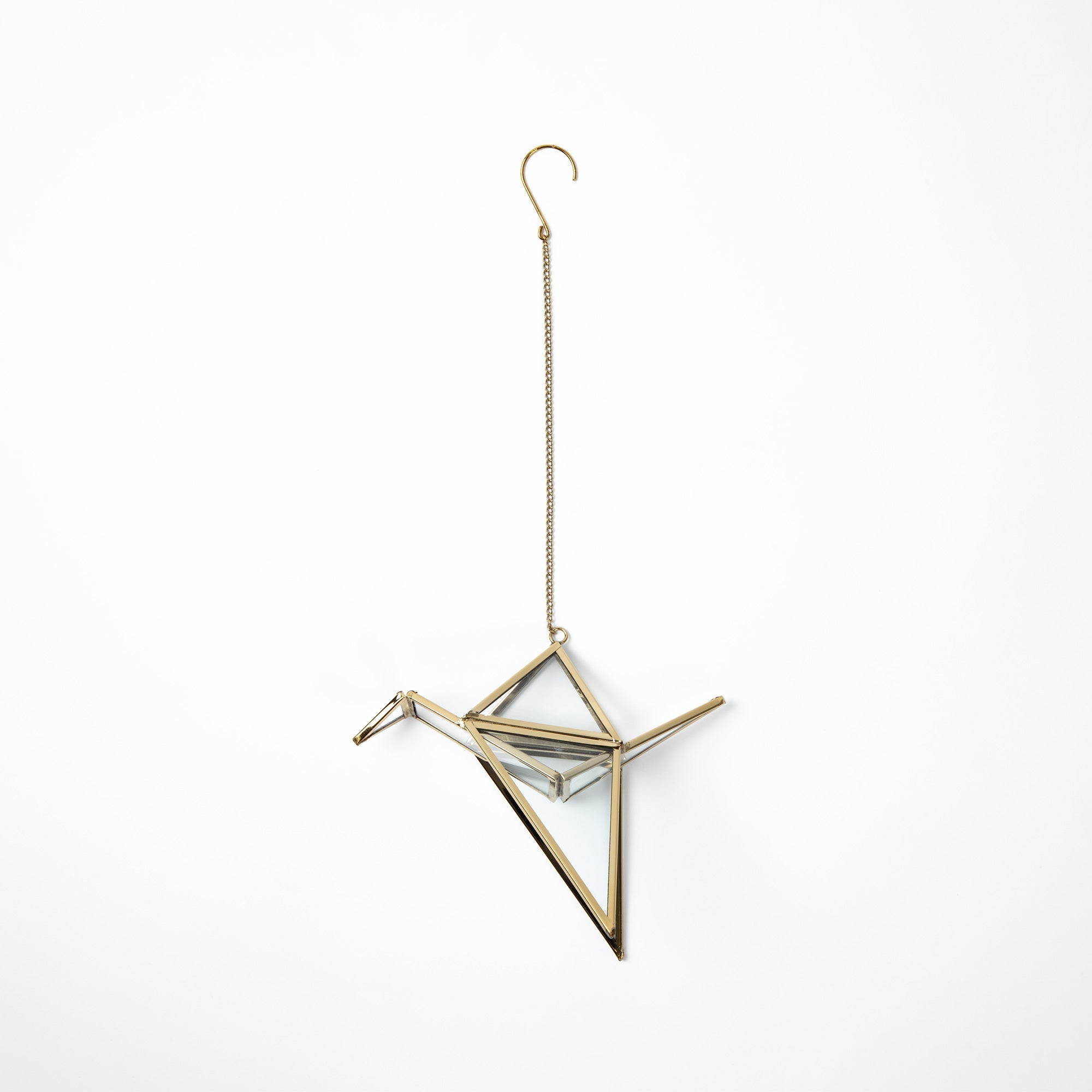 Brass Crane Ornament Animal-themed Ornament La Vie Bien Brass Crane Ornament