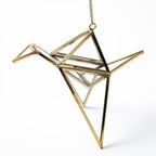 Brass Crane Ornament Animal-themed Ornament La Vie Bien Brass Crane Ornament