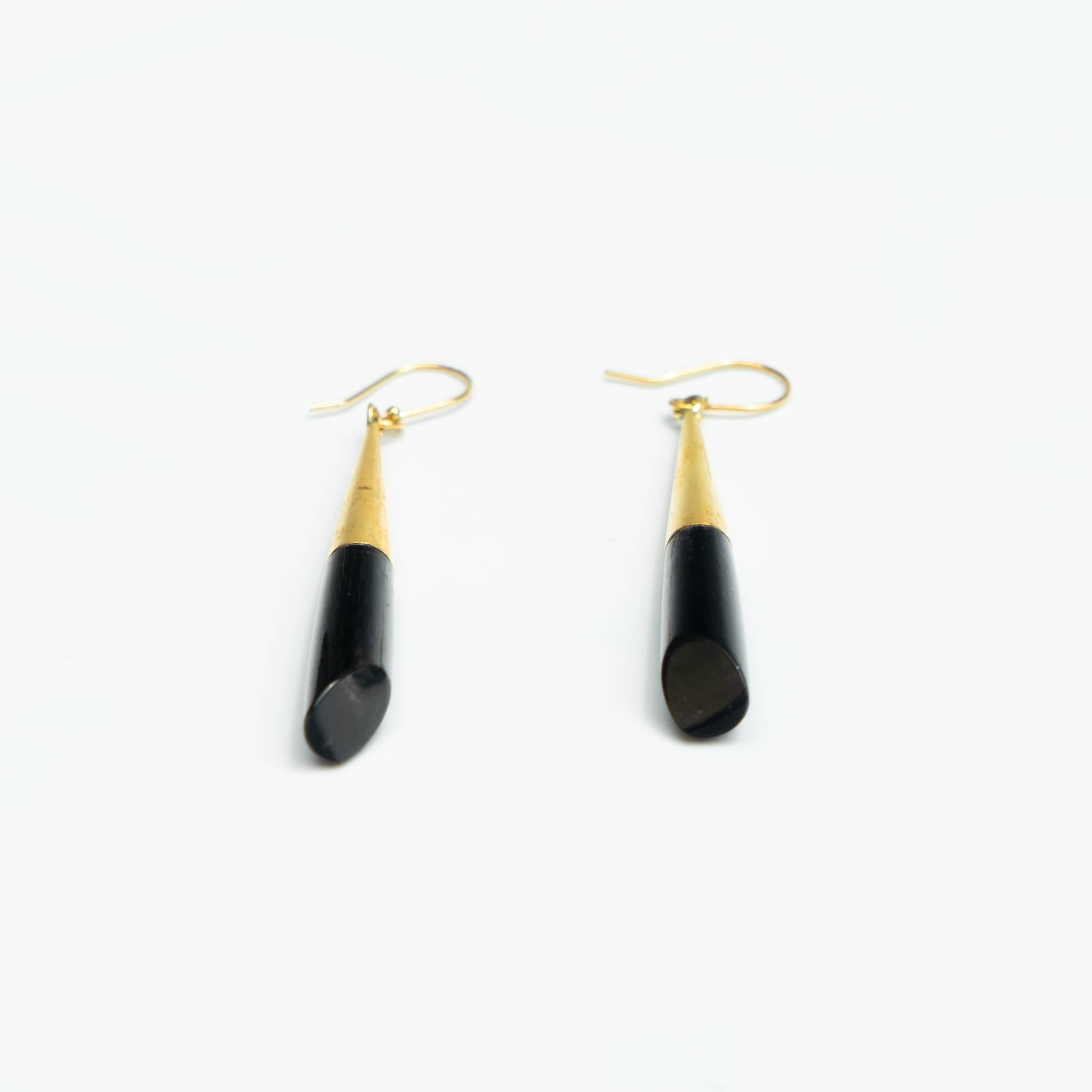 Brass Teardrop and Bone Earrings for Women - Shela Earrings La Vie Bien Brass Teardrop and Bone Earrings for Women - Shela