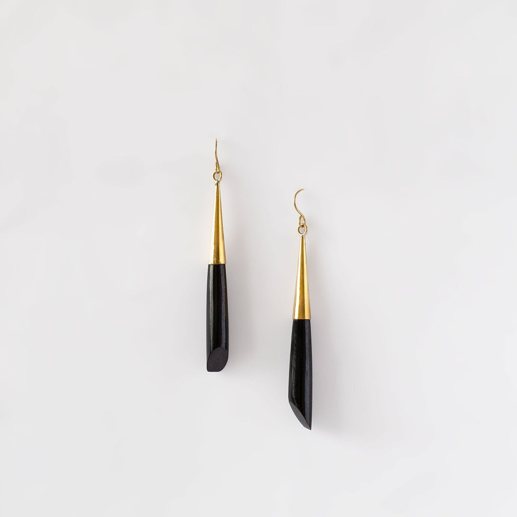 Brass Teardrop and Bone Earrings for Women - Shela Earrings La Vie Bien Brass Teardrop and Bone Earrings for Women - Shela
