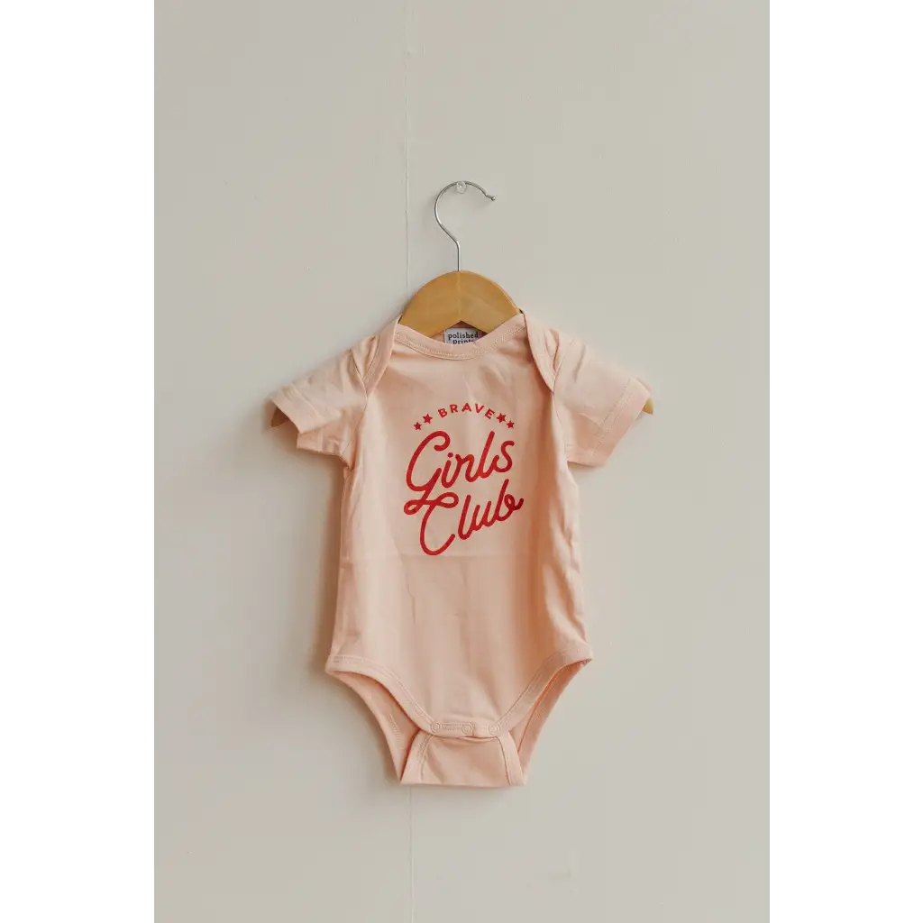 Brave Girls Club Pink Baby Bodysuit