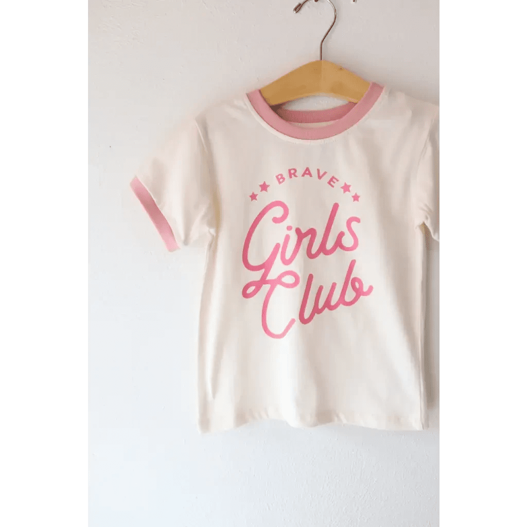 Brave Girls Club Ringer T-shirt by Polished Prints