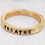 BREATHE Gold Plated Band Ring Finger Rings La Vie Bien BREATHE Gold Plated Band Ring