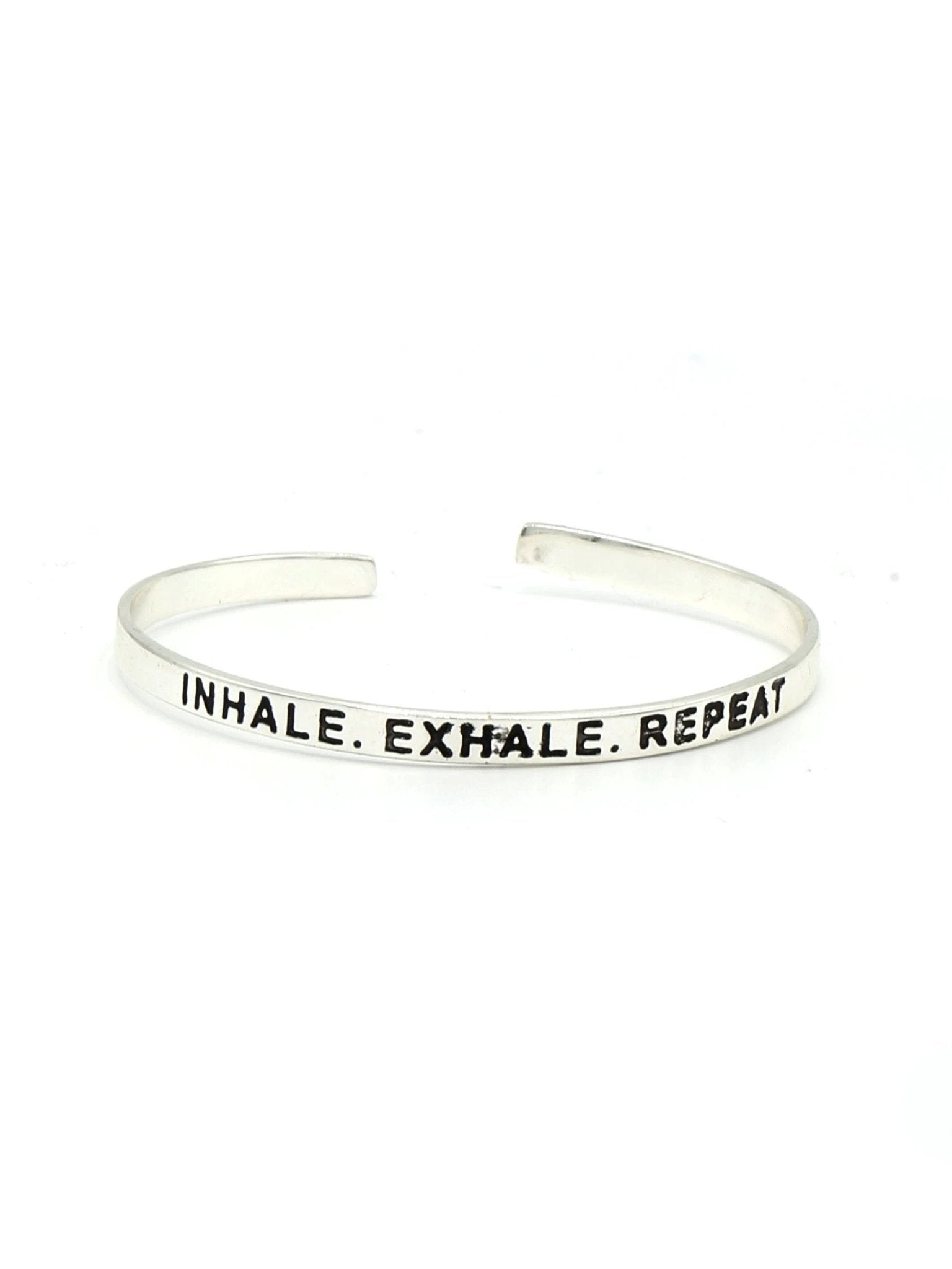 Breathe Quote Cuff by Fair Anita