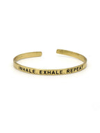 Breathe Quote Cuff by Fair Anita