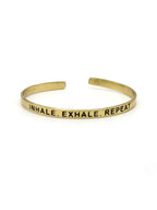 Breathe Quote Cuff by Fair Anita