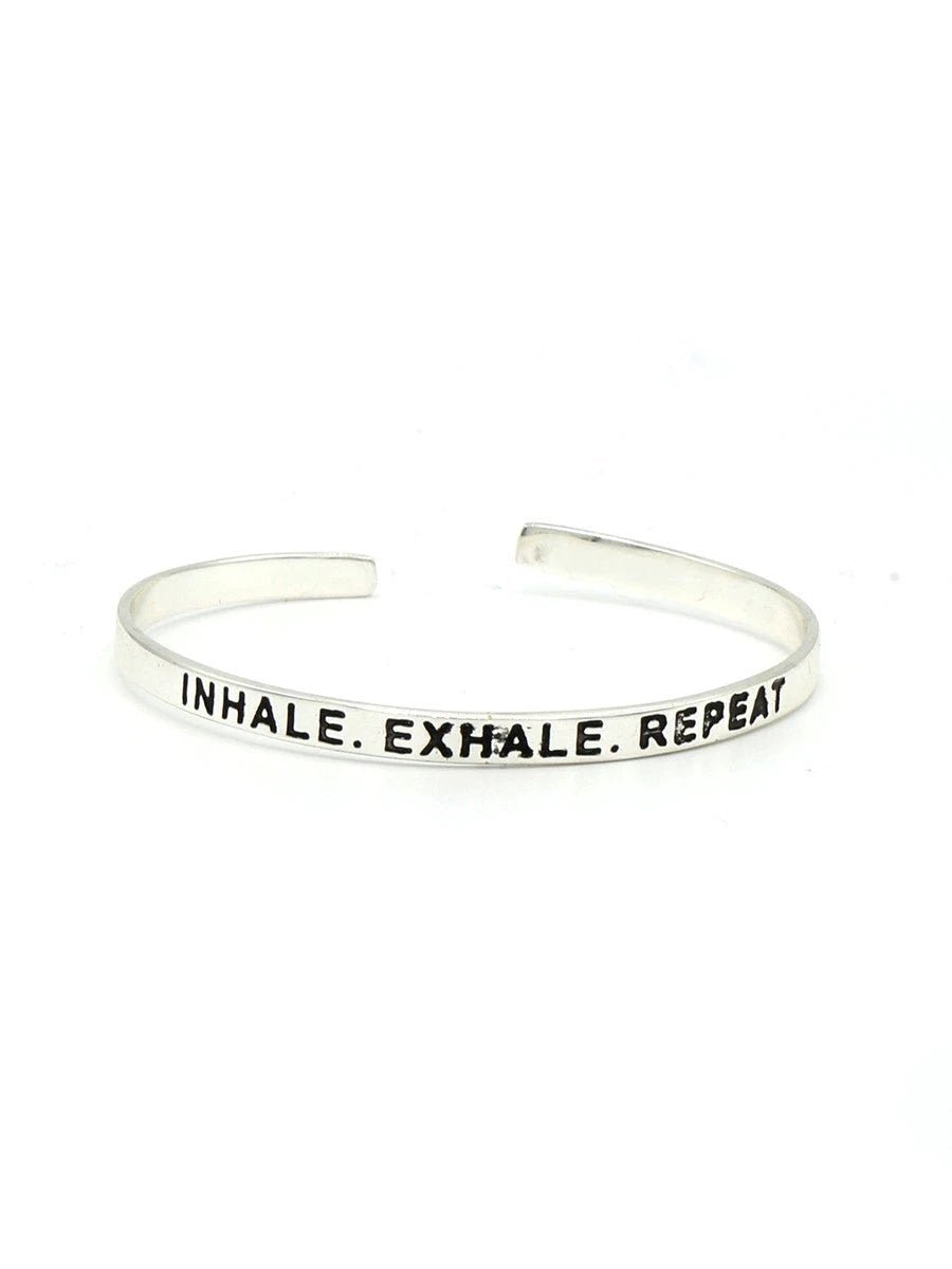 Breathe Quote Cuff by Fair Anita