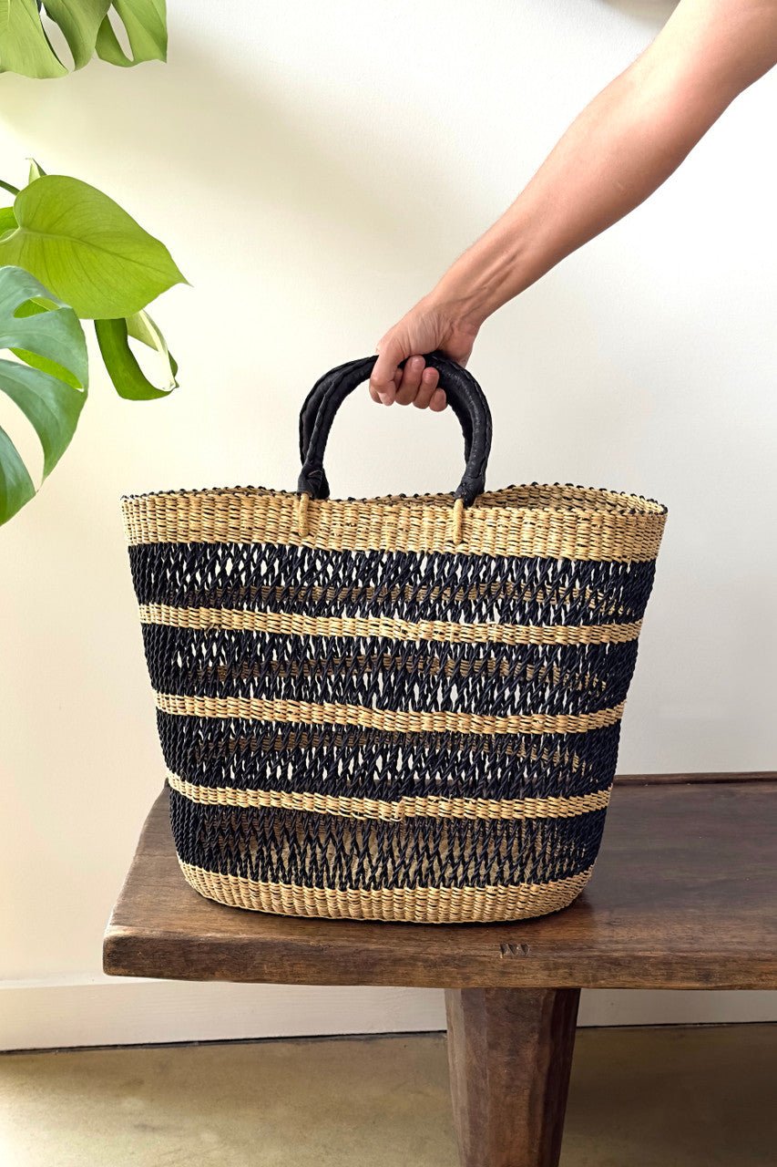 Breezy Tote - Natural & Black La Vie Bien Breezy Tote - Natural & Black