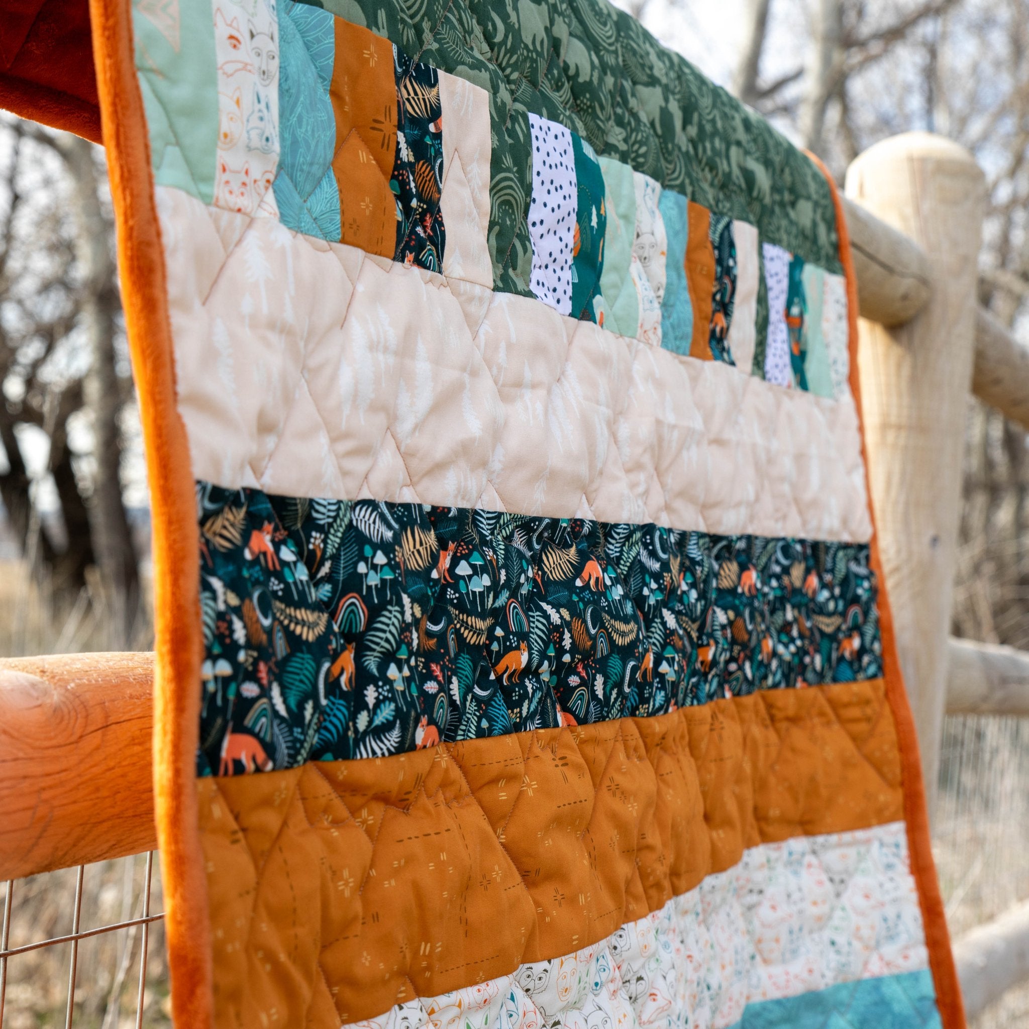 Bricks and Beams Quilt Kit - Timberline Quilt Kit La Vie Bien Bricks and Beams Quilt Kit - Timberline