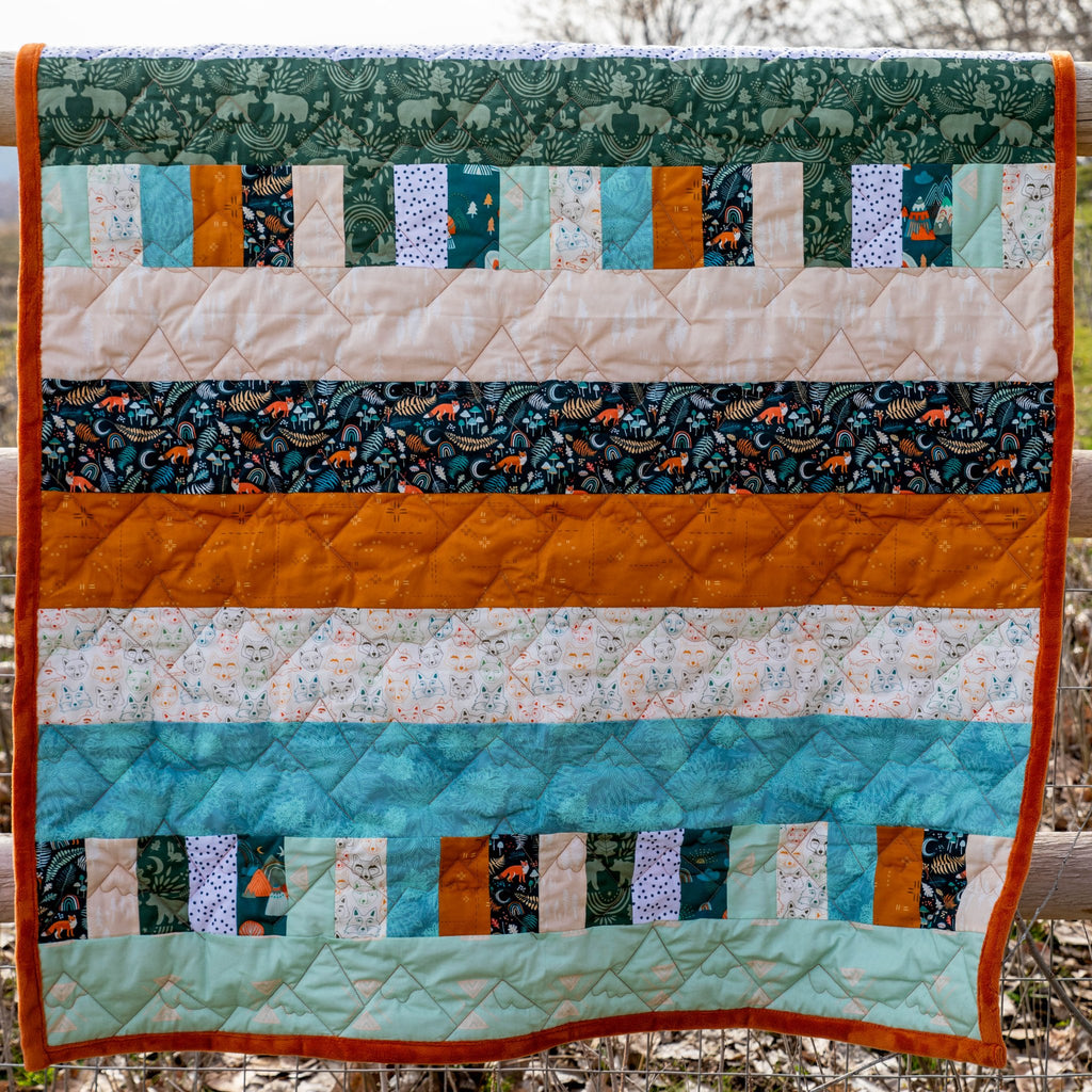 Bricks and Beams Quilt Kit - Timberline Quilt Kit La Vie Bien Bricks and Beams Quilt Kit - Timberline