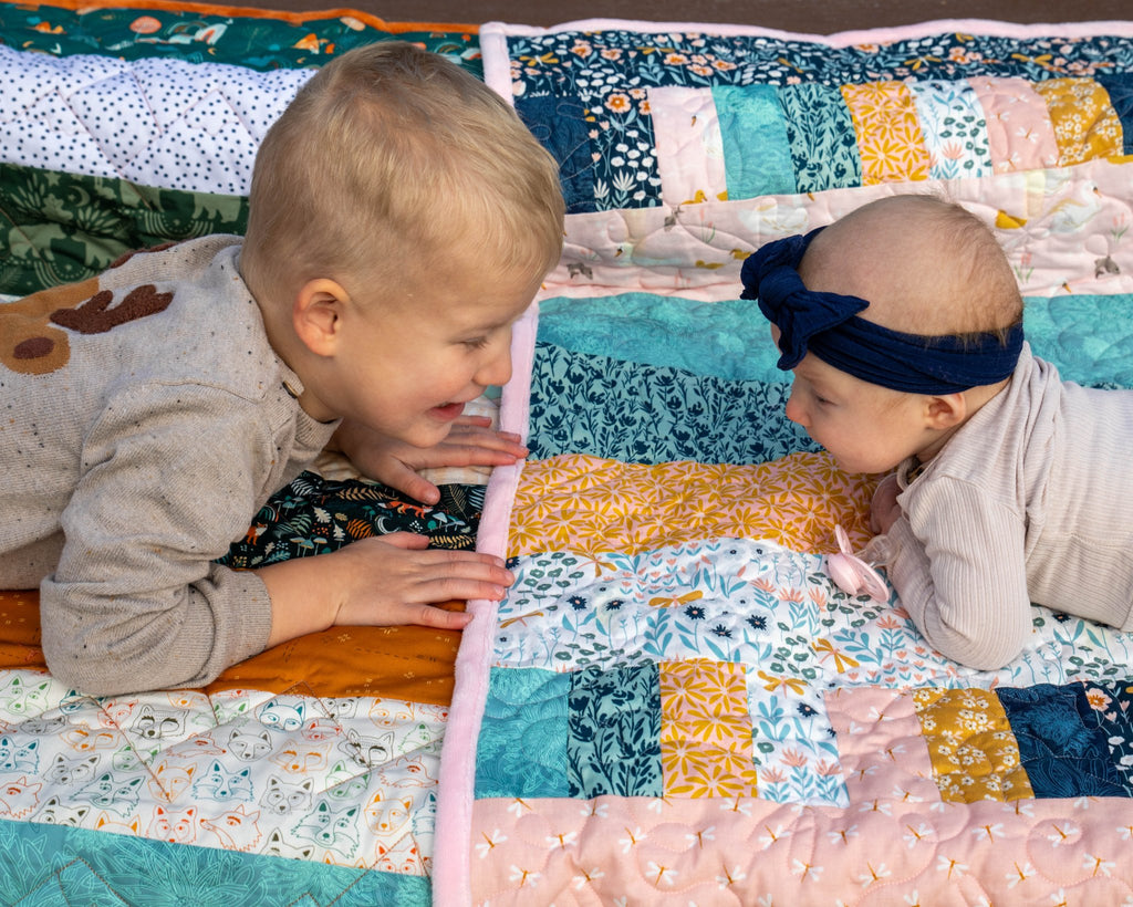 Bricks and Beams Quilt Kit - Timberline Quilt Kit La Vie Bien Bricks and Beams Quilt Kit - Timberline