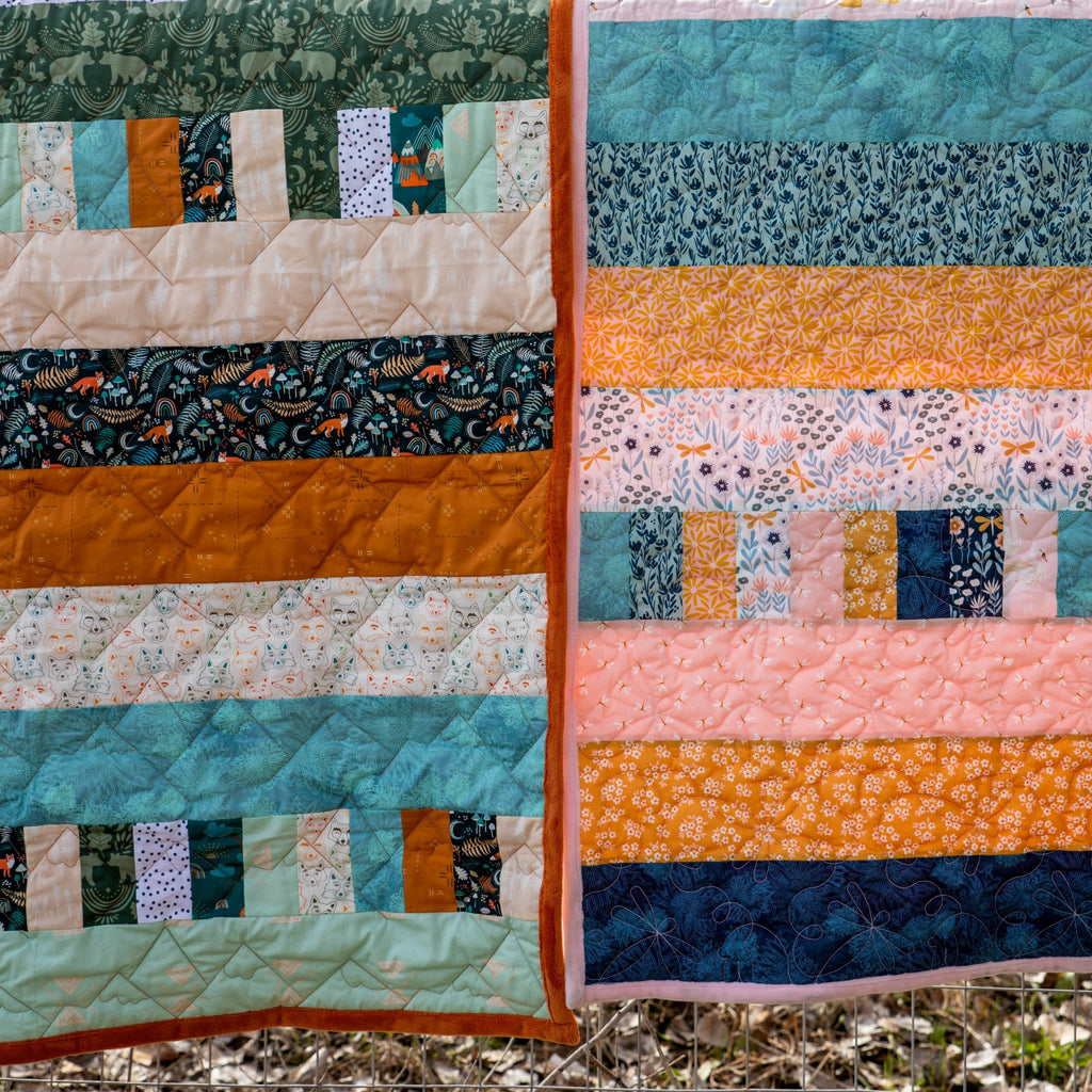 Bricks and Beams Quilt Kit - Timberline Quilt Kit La Vie Bien Bricks and Beams Quilt Kit - Timberline