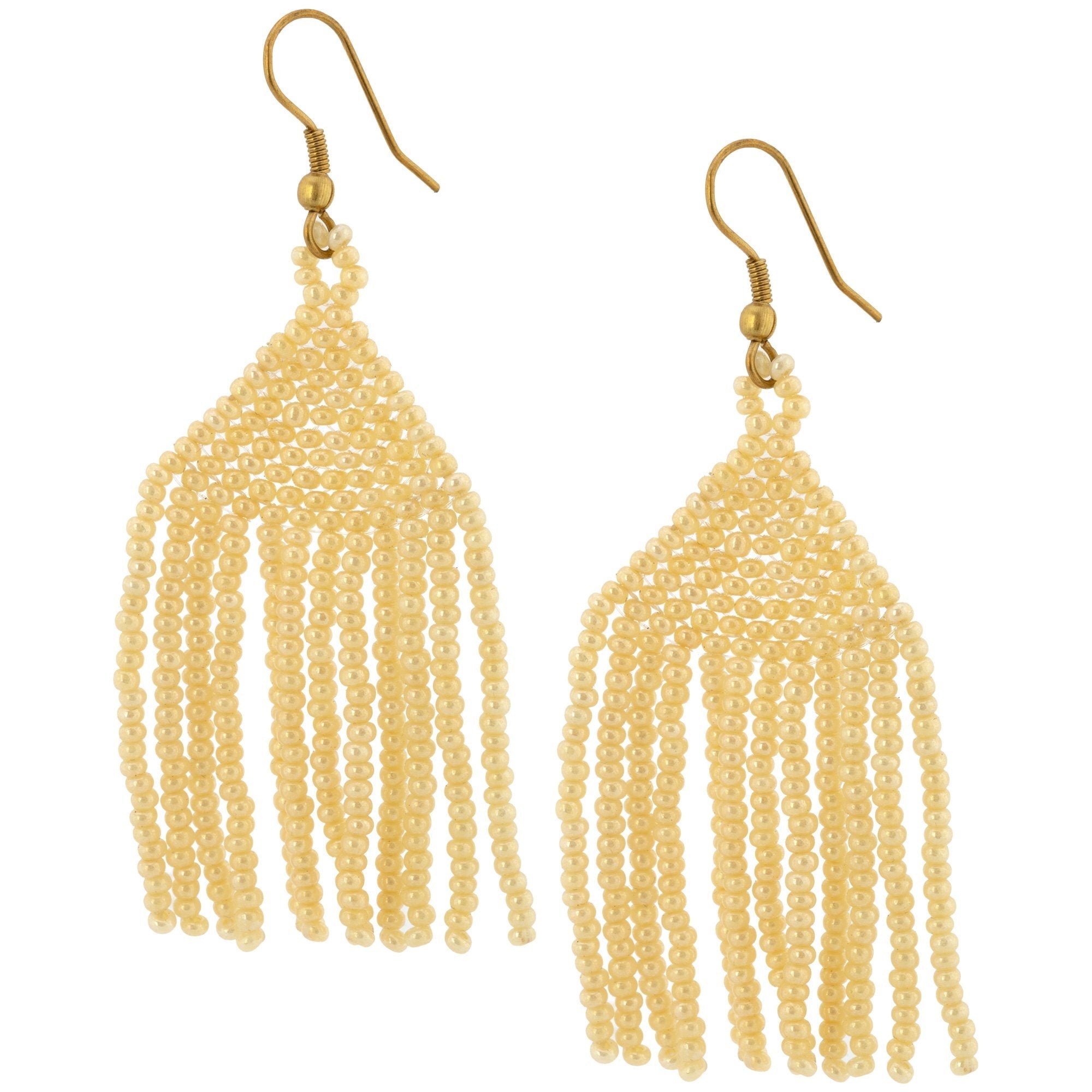 Brilliant Fringe Beaded Earrings Earrings - Fashion La Vie Bien Brilliant Fringe Beaded Earrings