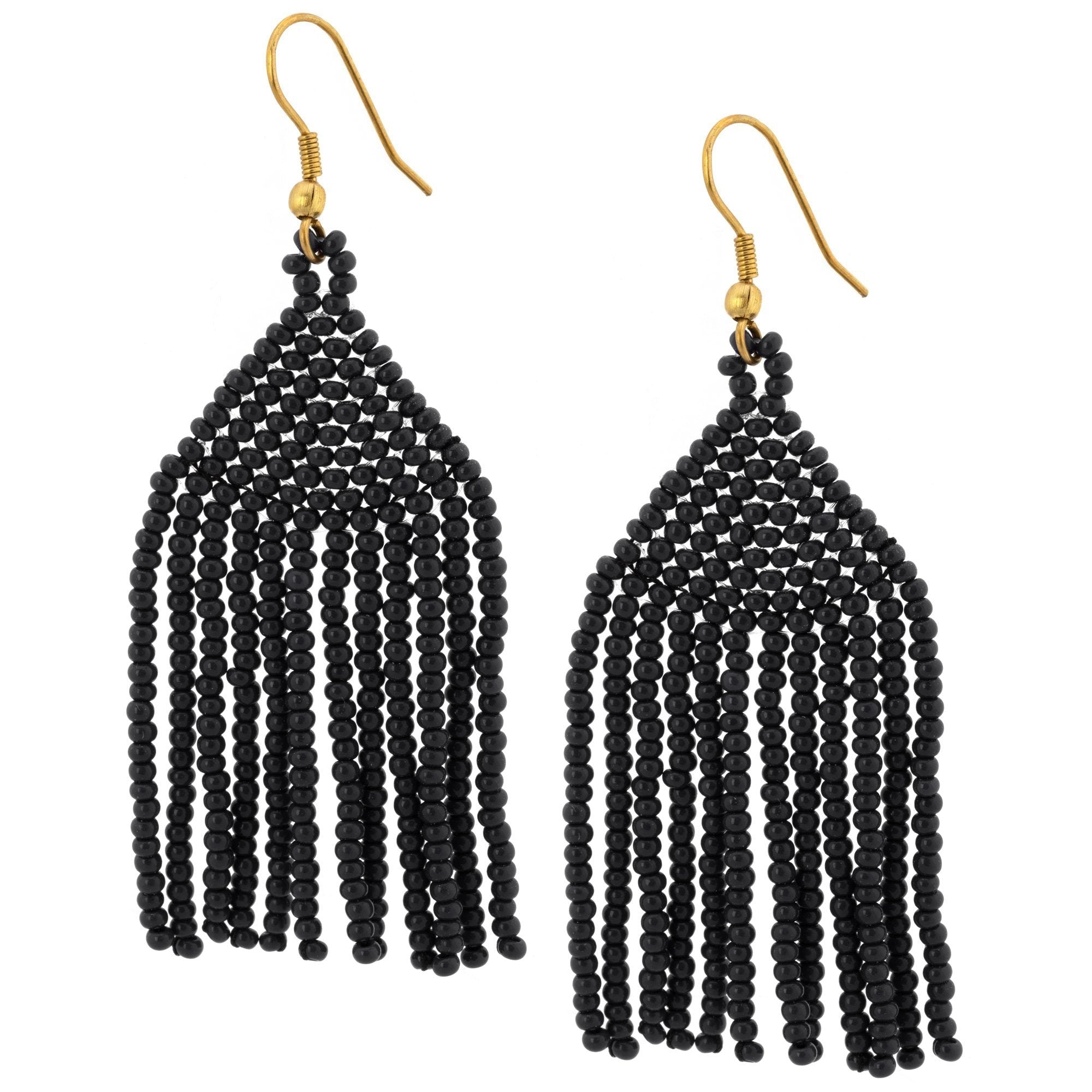 Brilliant Fringe Beaded Earrings Earrings - Fashion La Vie Bien Brilliant Fringe Beaded Earrings