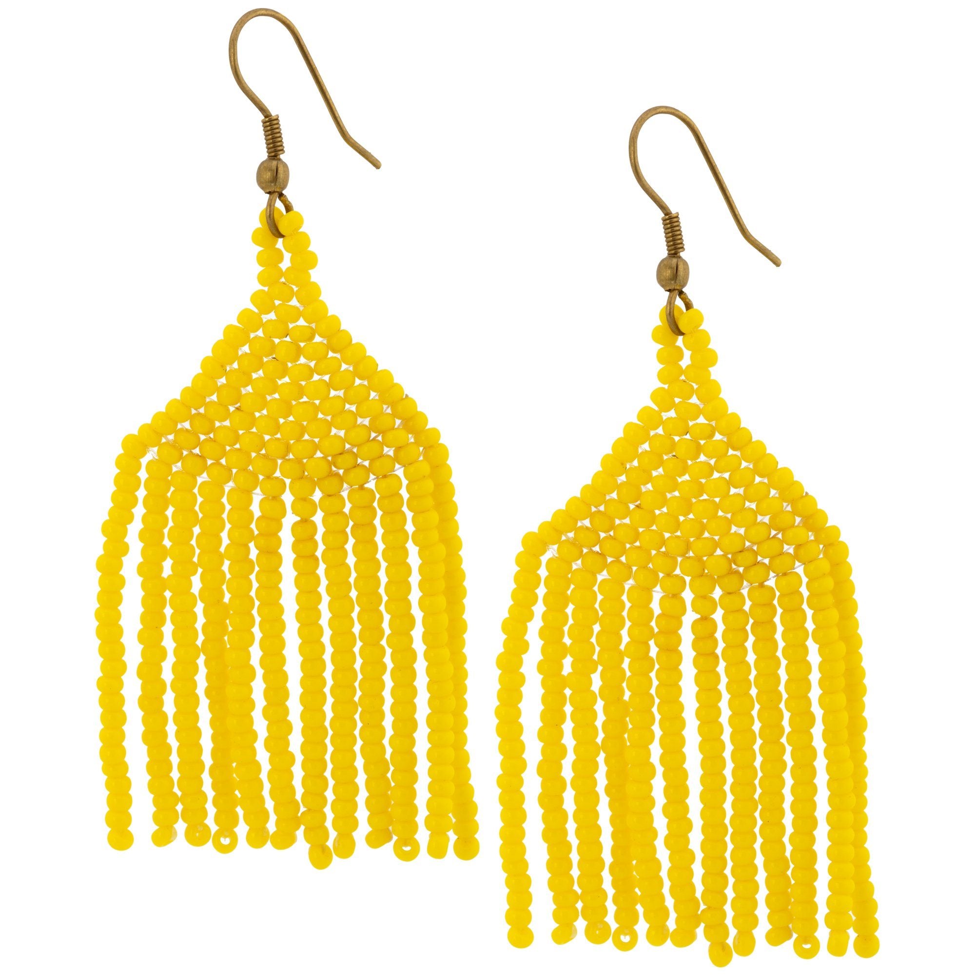Brilliant Fringe Beaded Earrings Earrings - Fashion La Vie Bien Brilliant Fringe Beaded Earrings