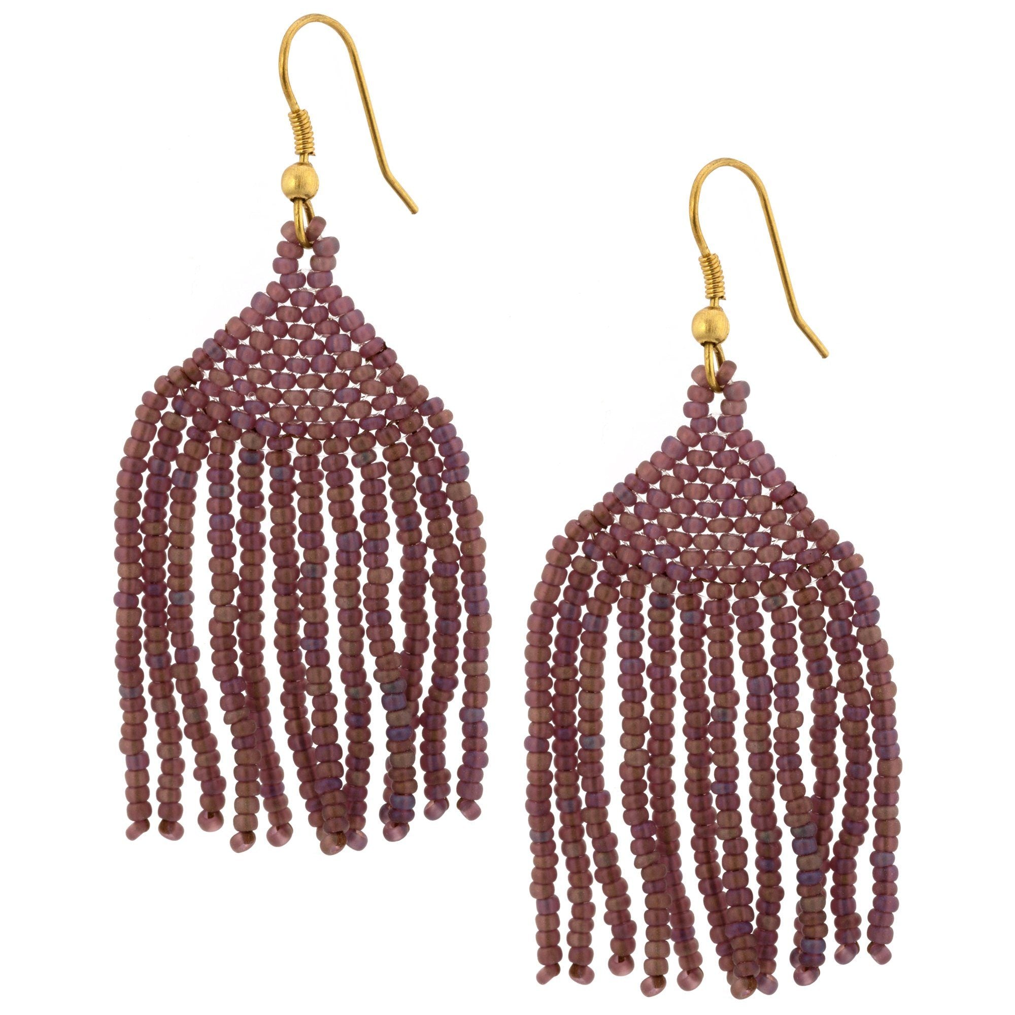 Brilliant Fringe Beaded Earrings Earrings - Fashion La Vie Bien Brilliant Fringe Beaded Earrings